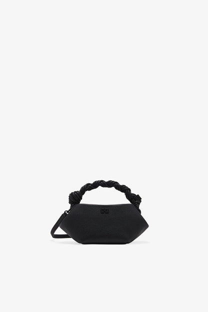 Ganni Black Grained Mini Bou Bag