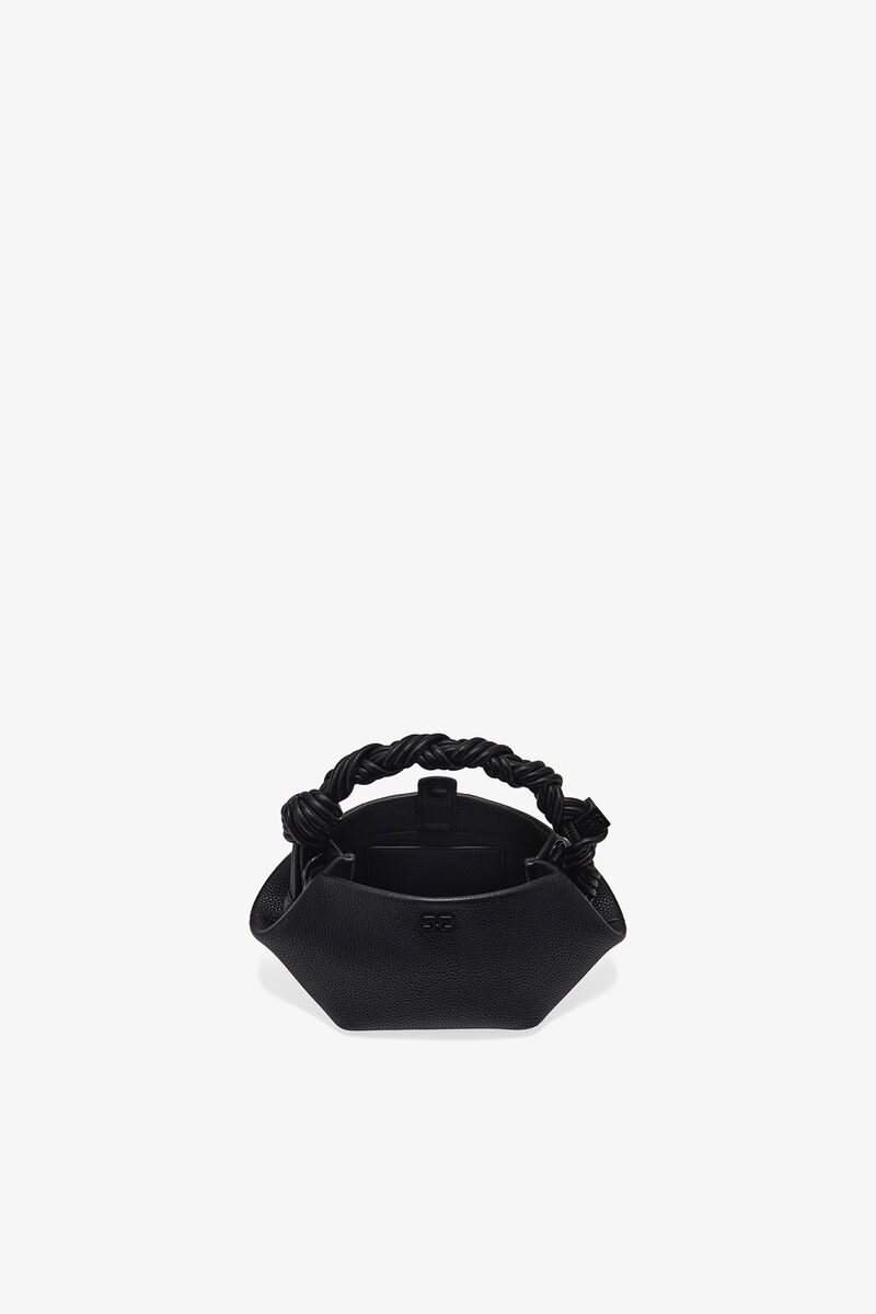 Ganni Black Grained Mini Bou Bag