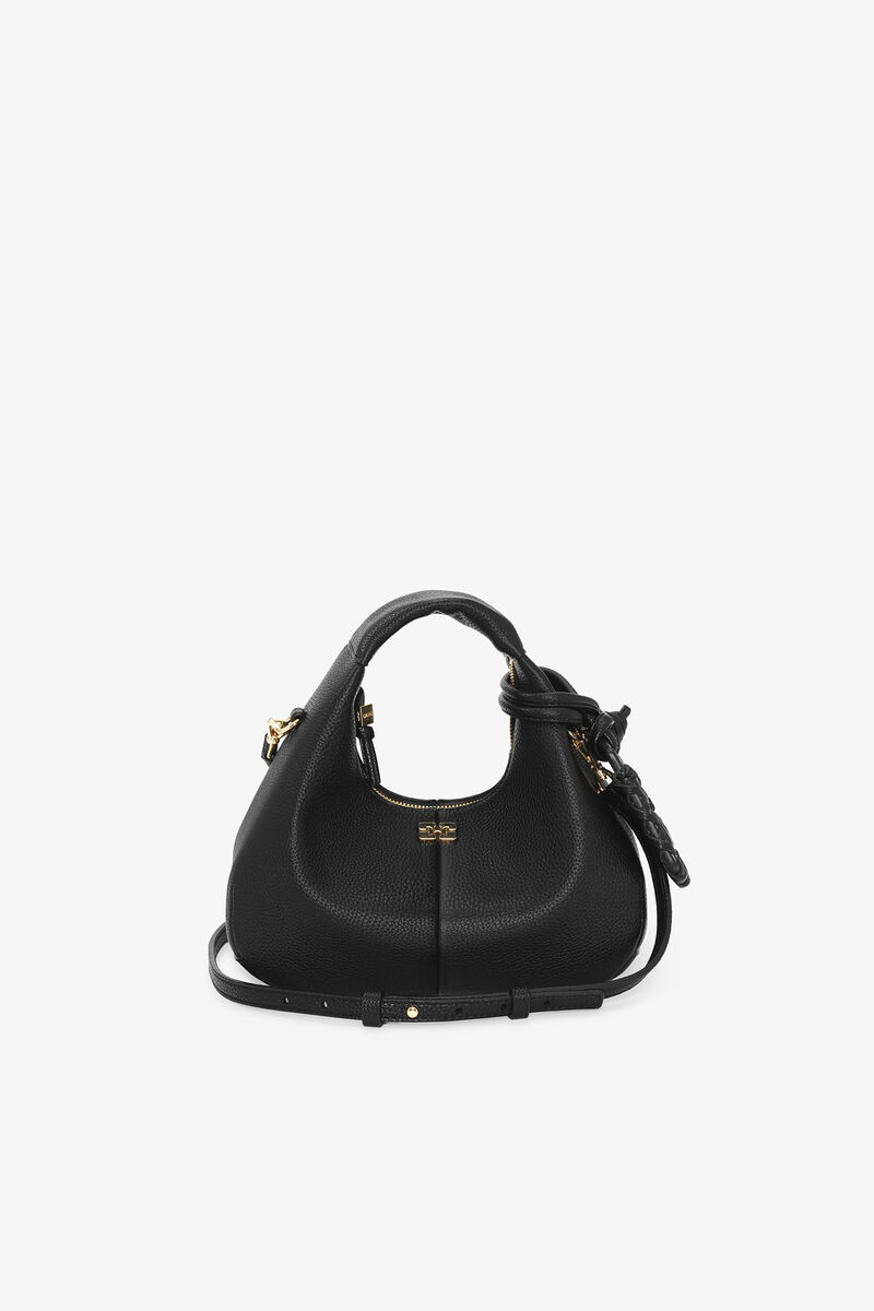 Ganni Black Mini Hobo Bag