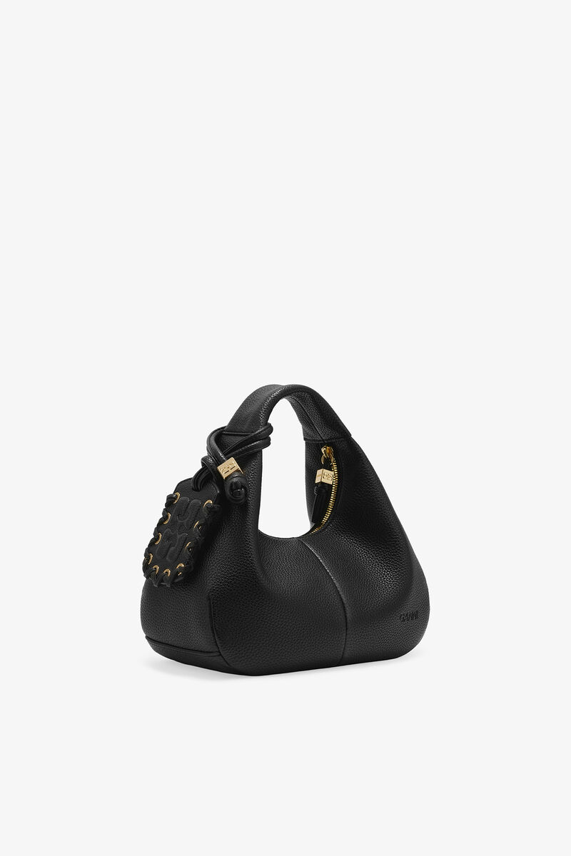 Ganni Black Mini Hobo Bag