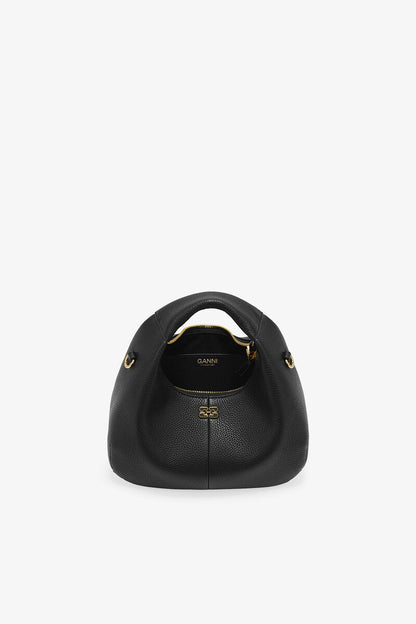 Ganni Black Mini Hobo Bag