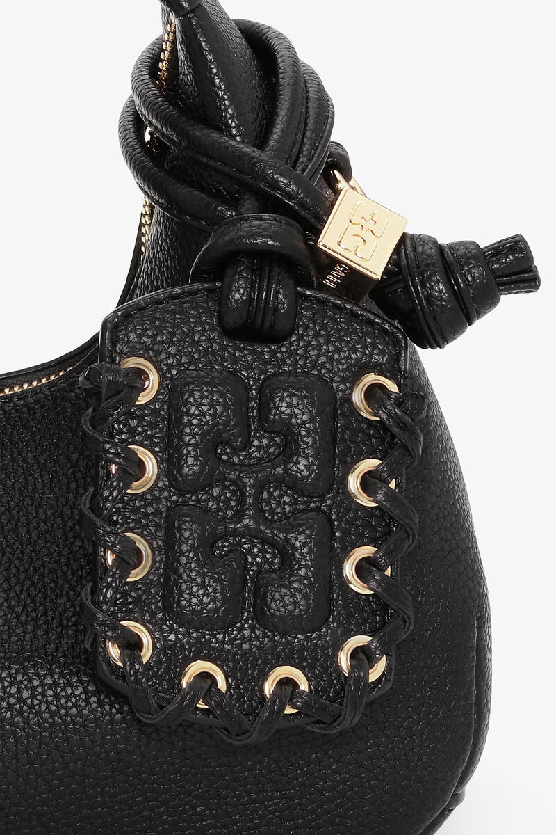Ganni Black Mini Hobo Bag