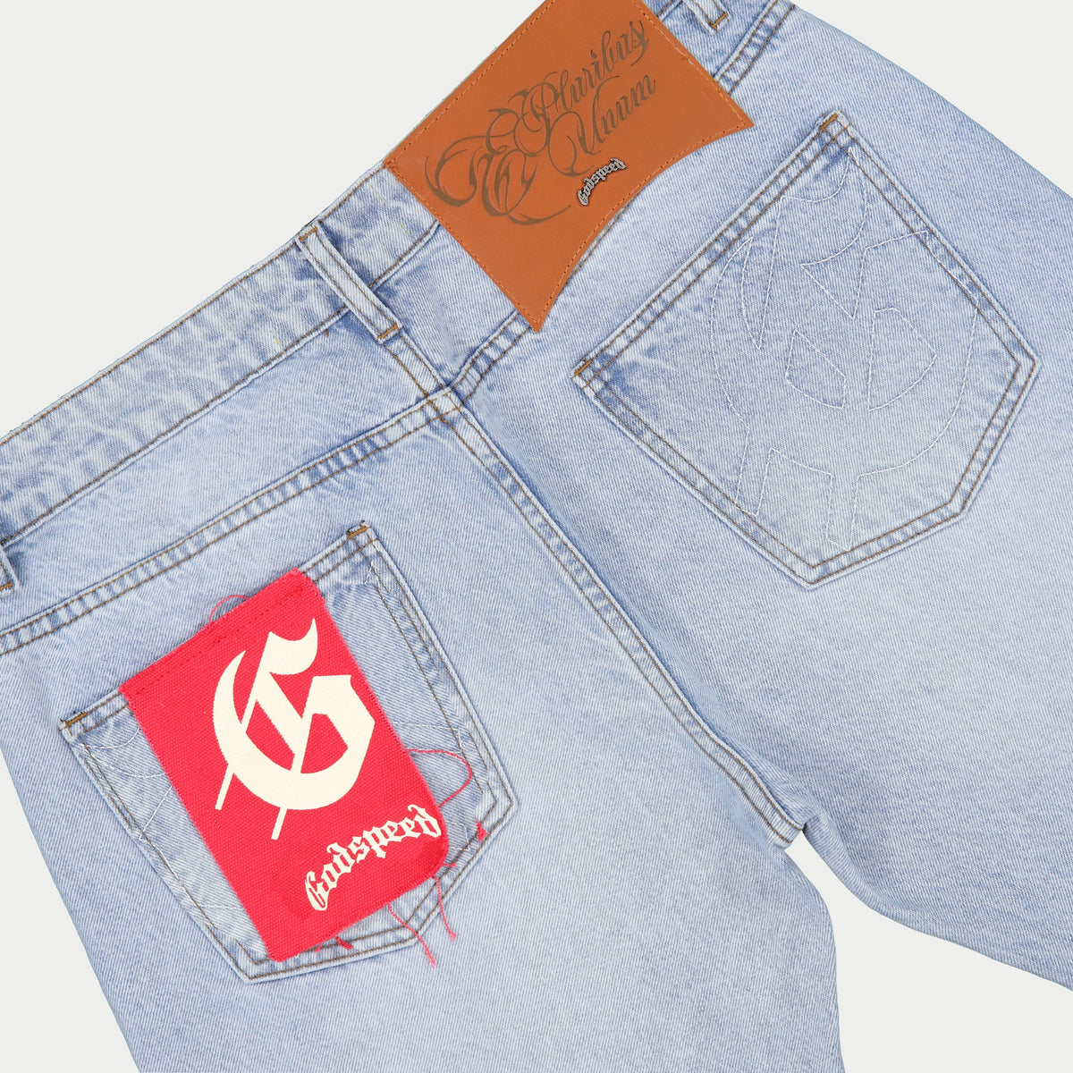 Godspeed Og Logo Flared Denim Stitched (Blue)