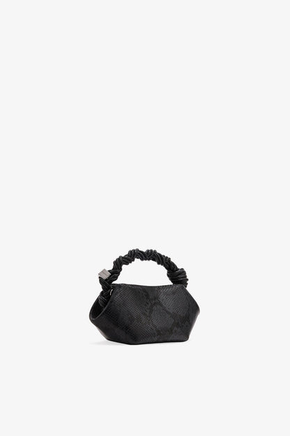 Ganni Croco Black Snake Mini Bou Bag