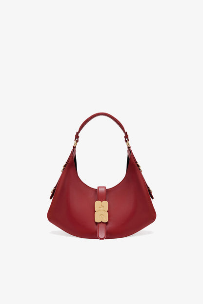 Ganni Red Dahlia Red Small Kat Bag