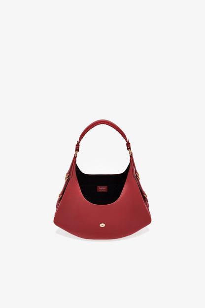 Ganni Red Dahlia Red Small Kat Bag