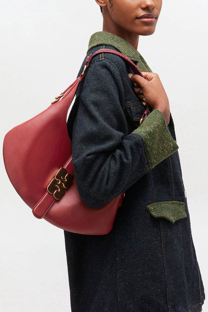 Ganni Red Dahlia Red Small Kat Bag