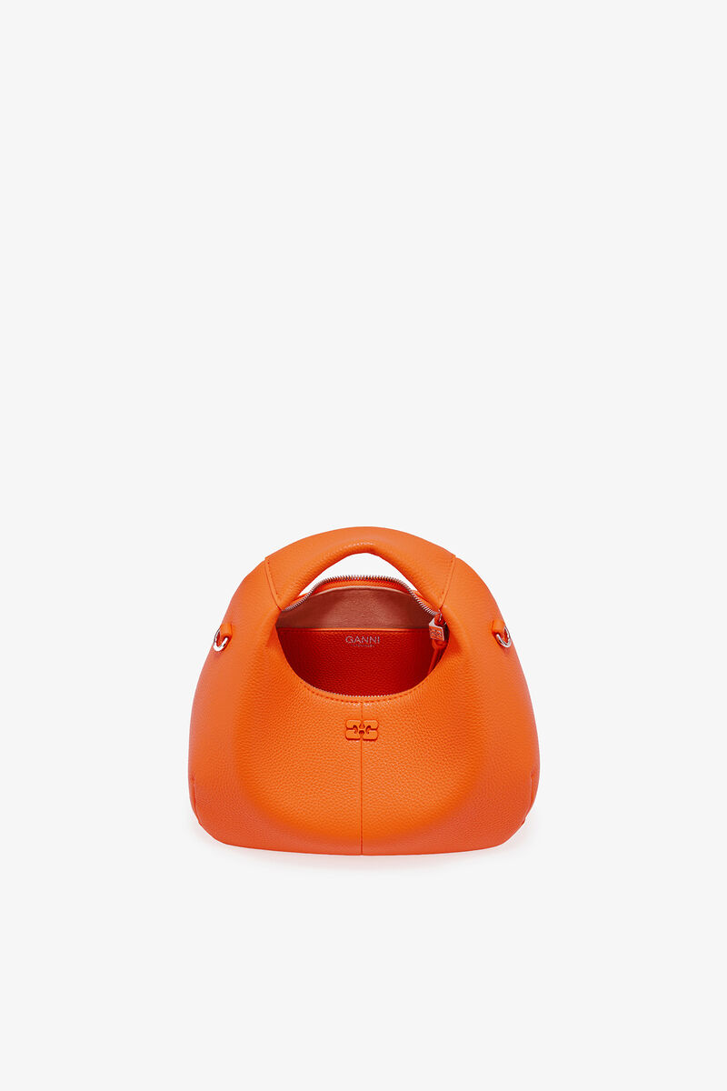 Ganni Russet Orange Mini Hobo Bag