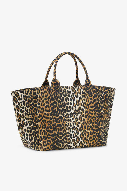 Ganni Leopard Xxl Tote