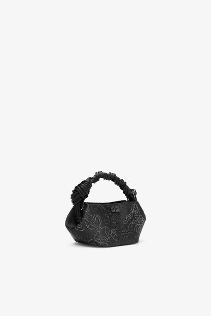 Ganni Black Rhinestone Mini Bou Bag