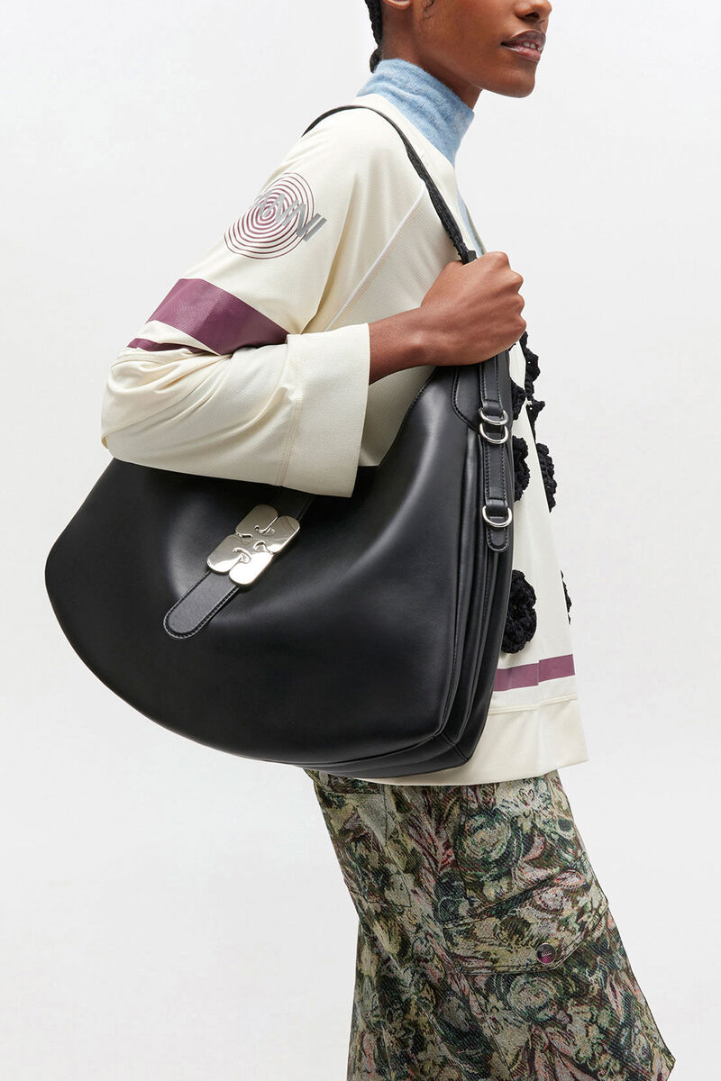 Ganni Black Large Kat Bag