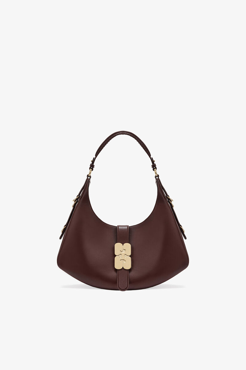 Ganni Chicory Coffee Brown Small Kat Bag