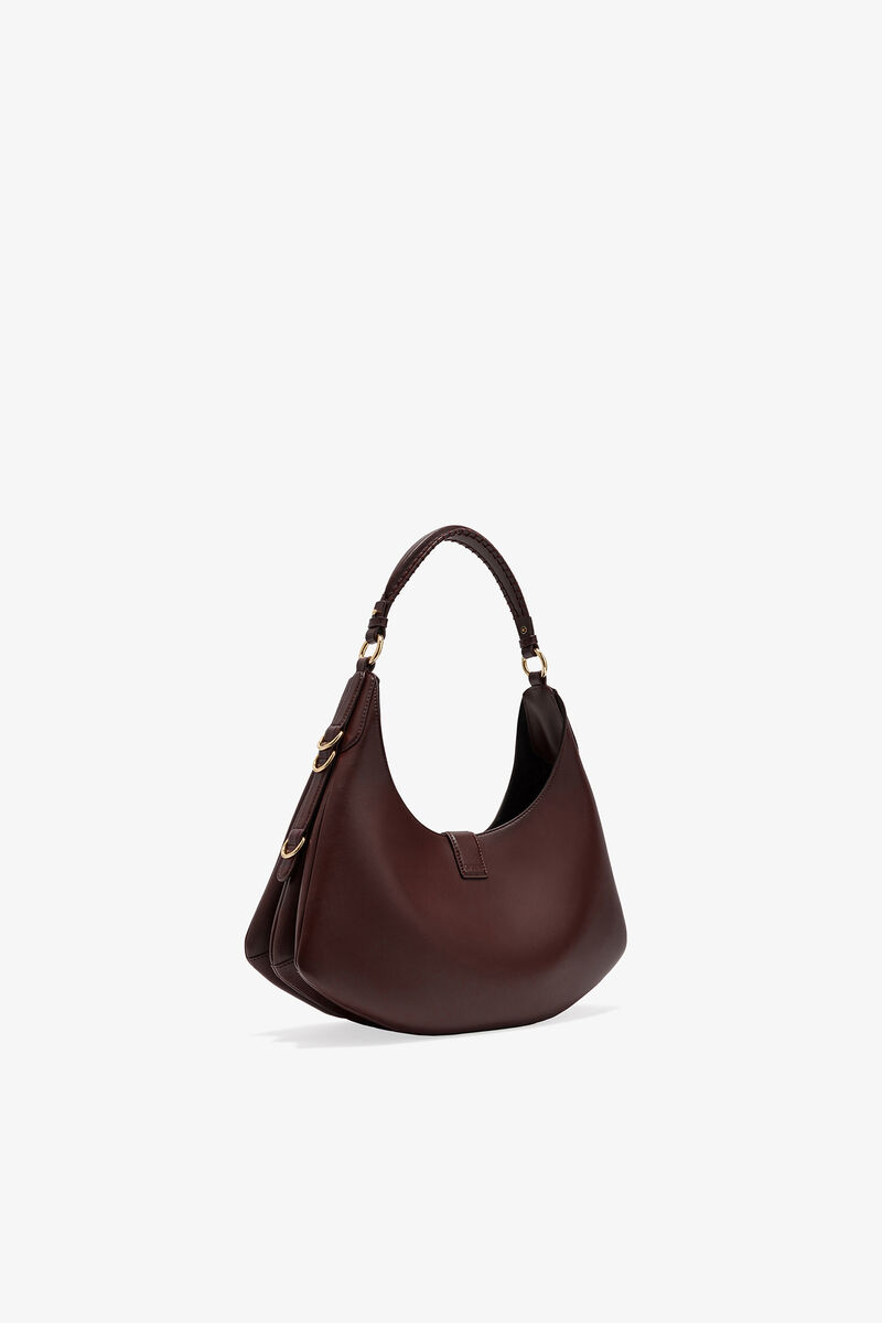 Ganni Chicory Coffee Brown Small Kat Bag