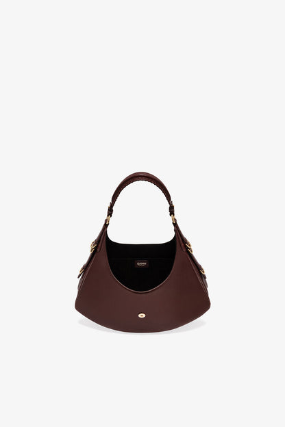 Ganni Chicory Coffee Brown Small Kat Bag