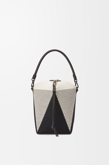 Loewe Treasure Bako bucket in canvas jacquard and calfskin