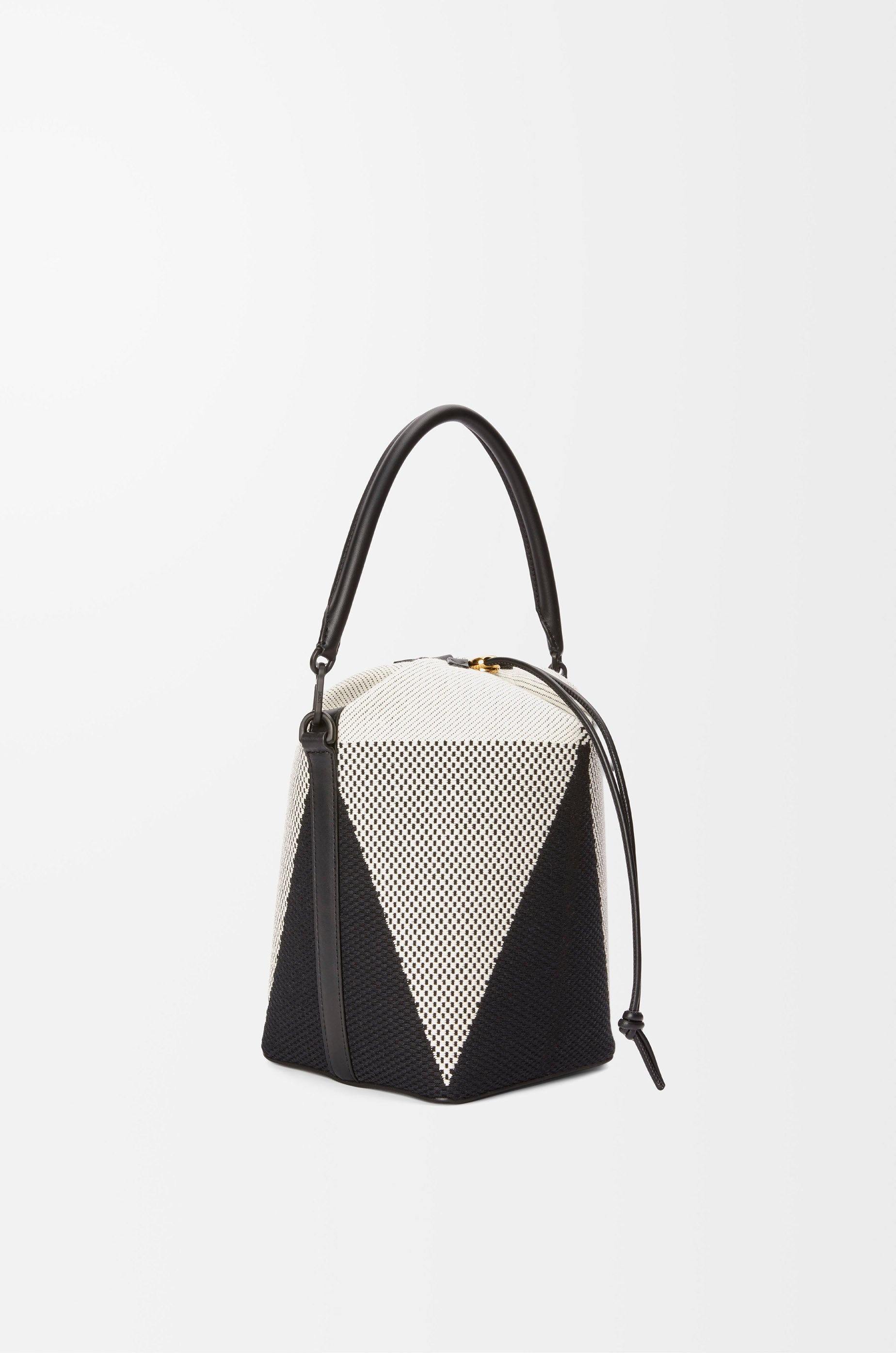 Loewe Treasure Bako bucket in canvas jacquard and calfskin