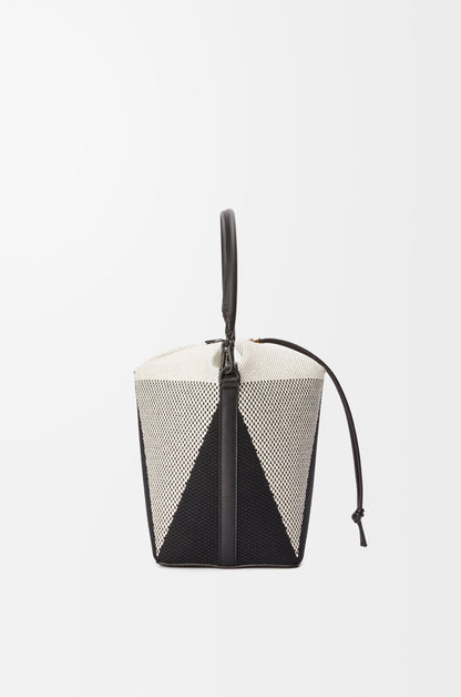 Loewe Treasure Bako bucket in canvas jacquard and calfskin