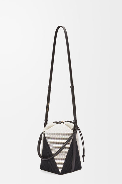 Loewe Treasure Bako bucket in canvas jacquard and calfskin