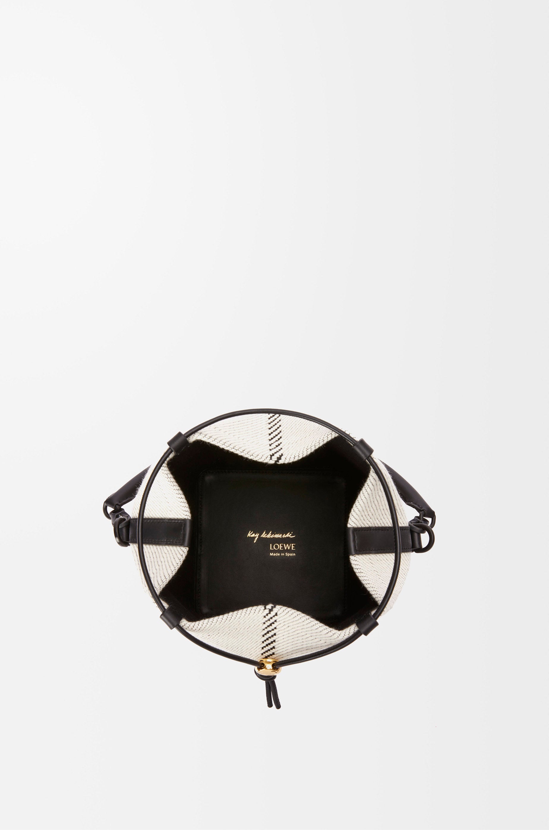 Loewe Treasure Bako bucket in canvas jacquard and calfskin