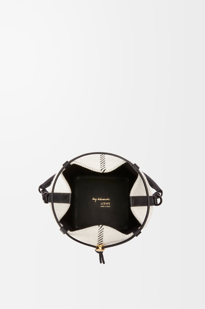 Loewe Treasure Bako bucket in canvas jacquard and calfskin