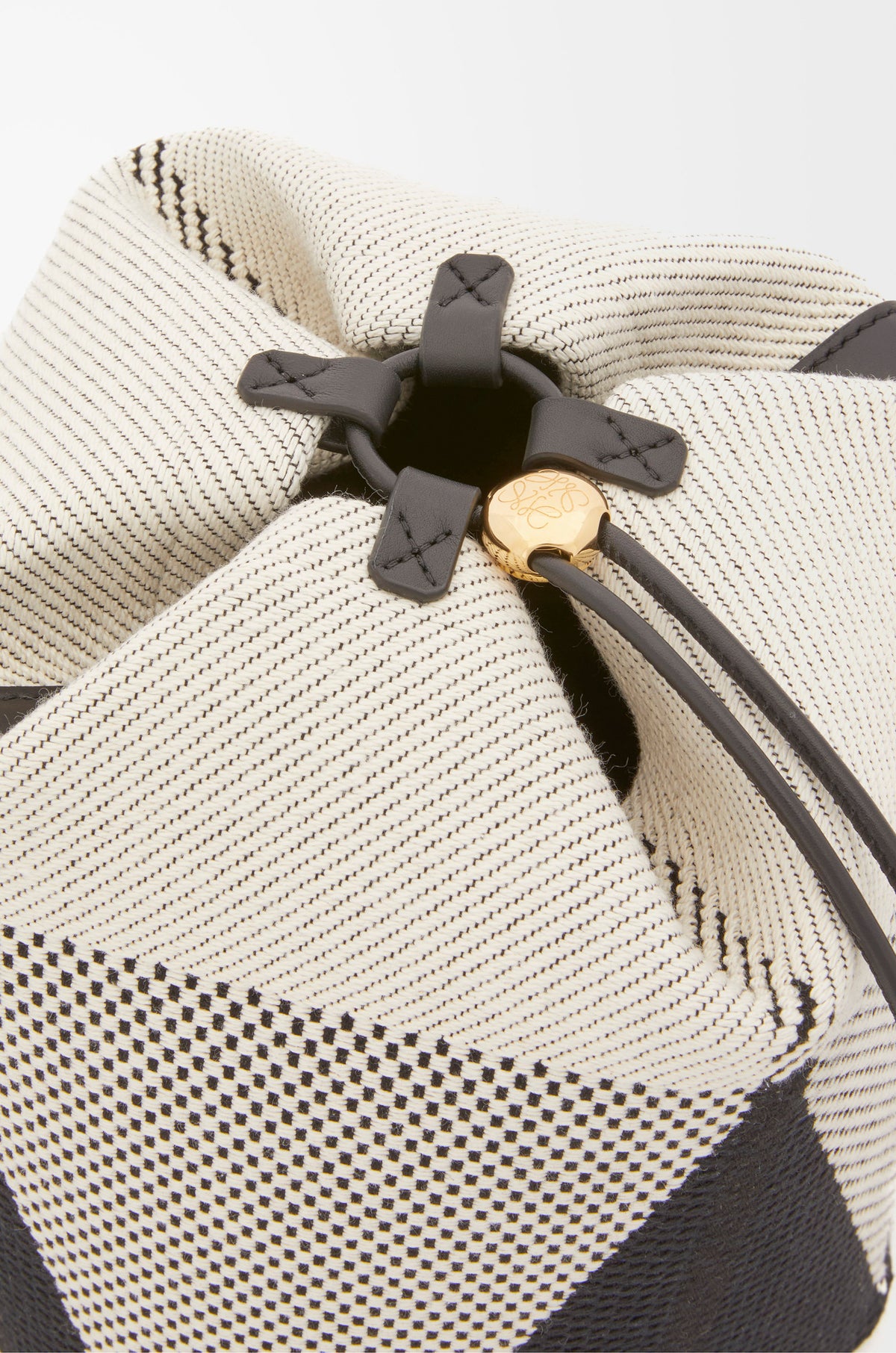 Loewe Treasure Bako bucket in canvas jacquard and calfskin
