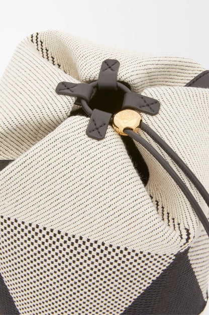 Loewe Treasure Bako bucket in canvas jacquard and calfskin