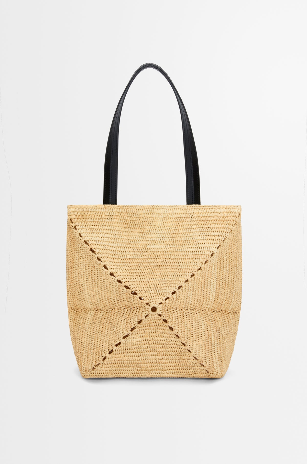 Loewe Medium Puzzle Fold tote in raffia