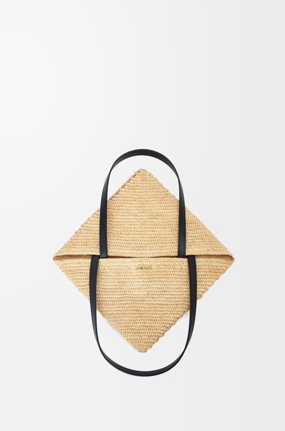 Loewe Medium Puzzle Fold tote in raffia