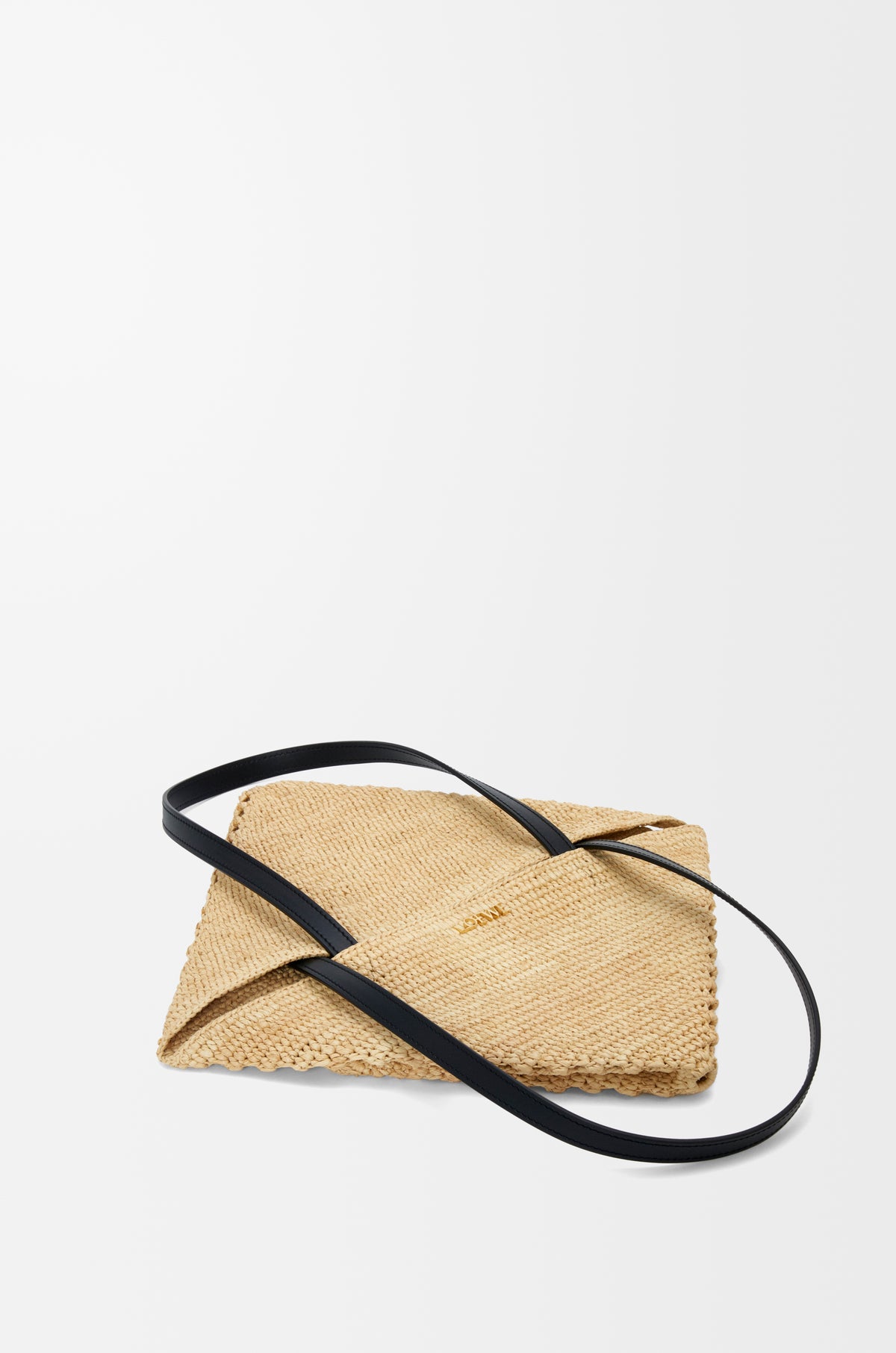 Loewe Medium Puzzle Fold tote in raffia