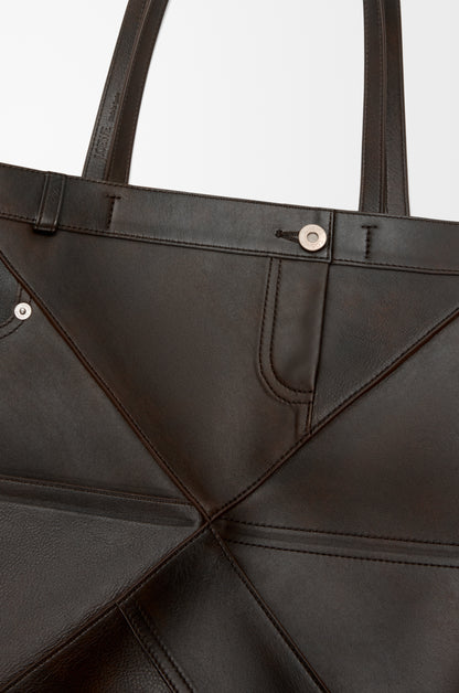 Loewe Panta medium Puzzle Fold tote in shiny calfskin