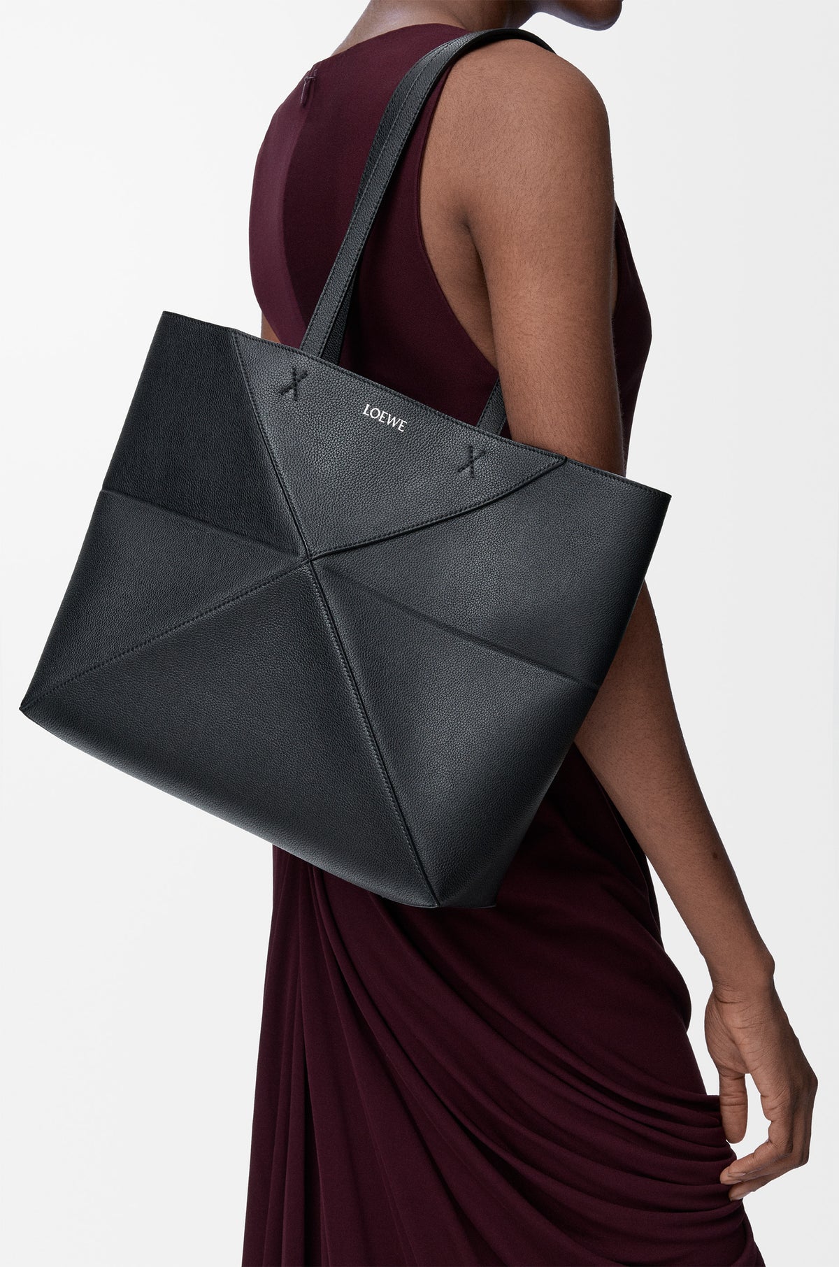 Loewe Medium horizontal Puzzle Fold tote in soft grained calfskin