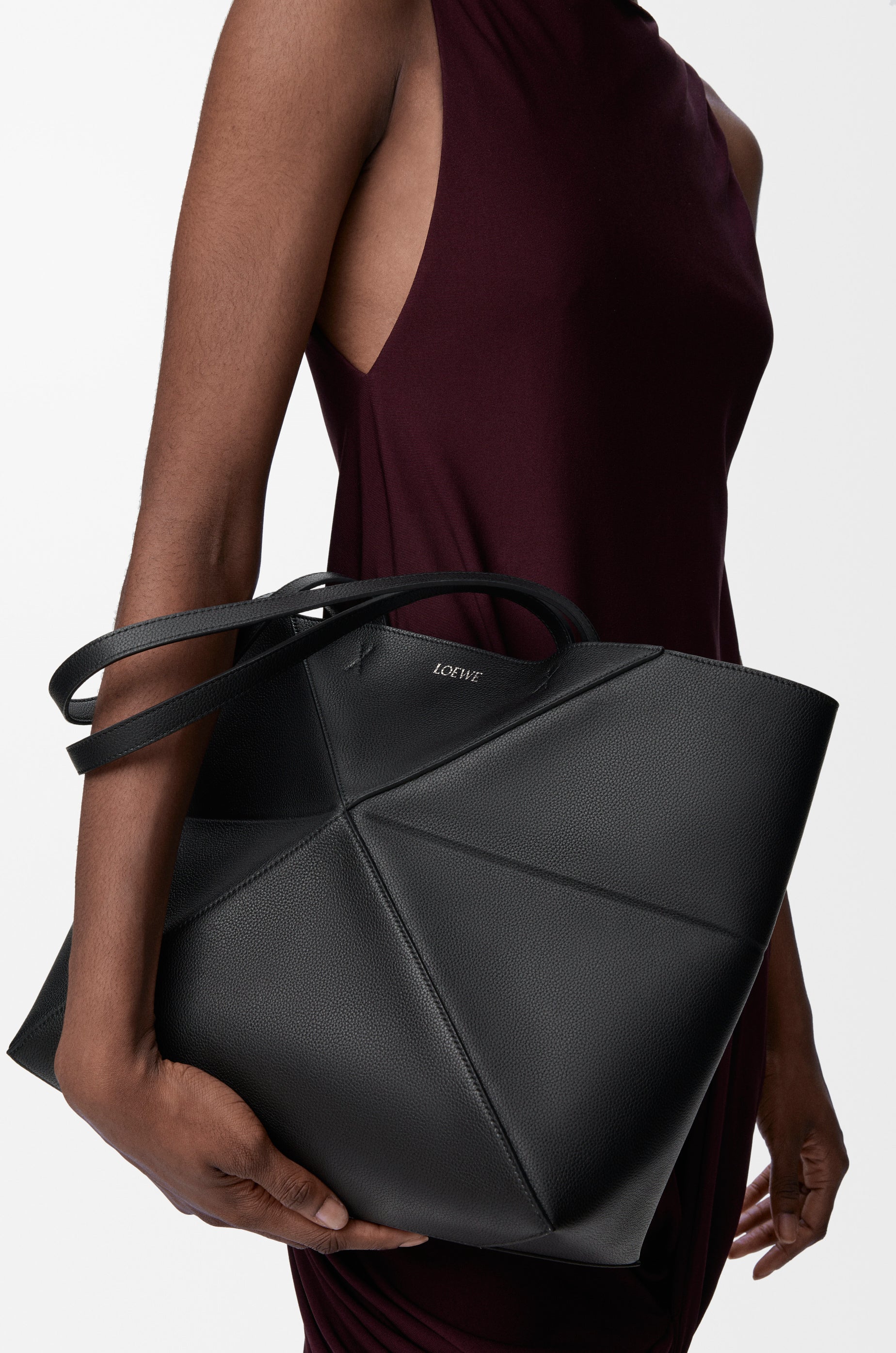 Loewe Medium horizontal Puzzle Fold tote in soft grained calfskin