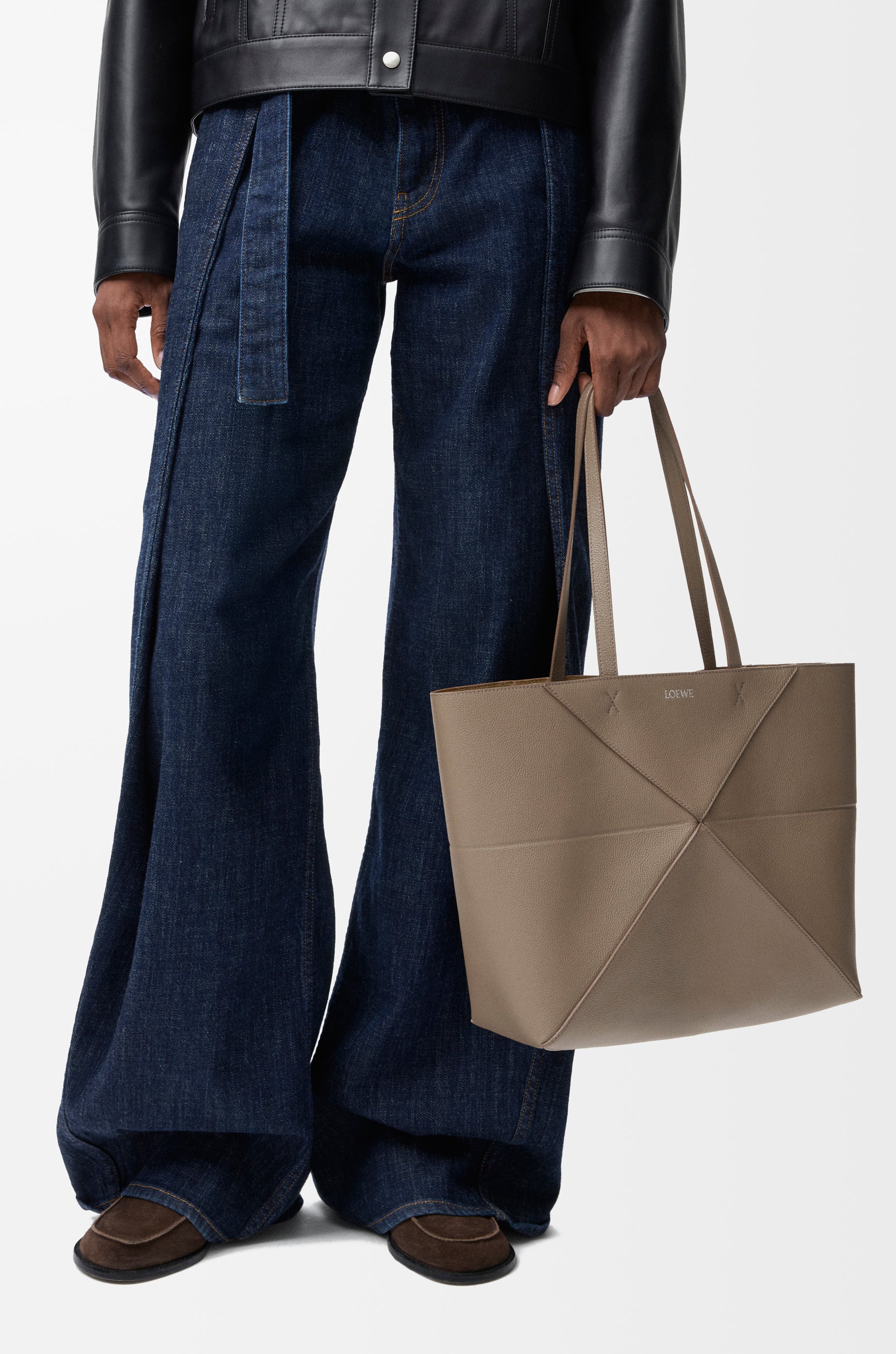Loewe Medium horizontal Puzzle Fold tote in soft grained calfskin