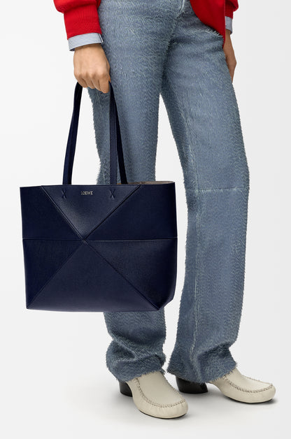 Loewe Medium horizontal Puzzle Fold tote in soft grained calfskin