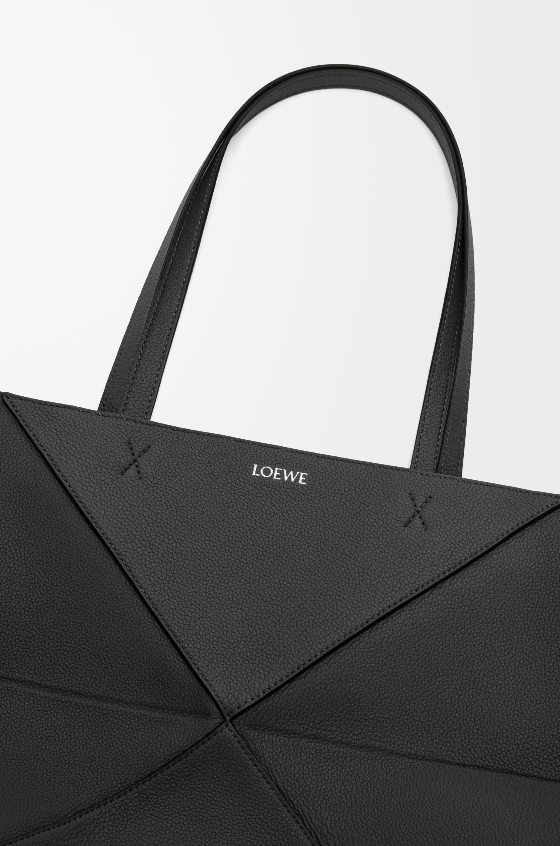 Loewe Large horizontal Puzzle Fold tote in soft grained calfskin