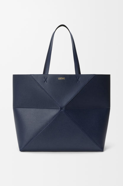 Loewe Large horizontal Puzzle Fold tote in soft grained calfskin