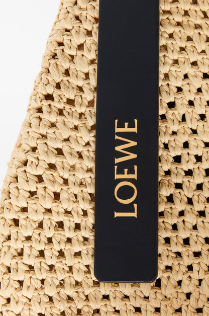 Loewe Small Punch Hole hobo in raffia and calfskin