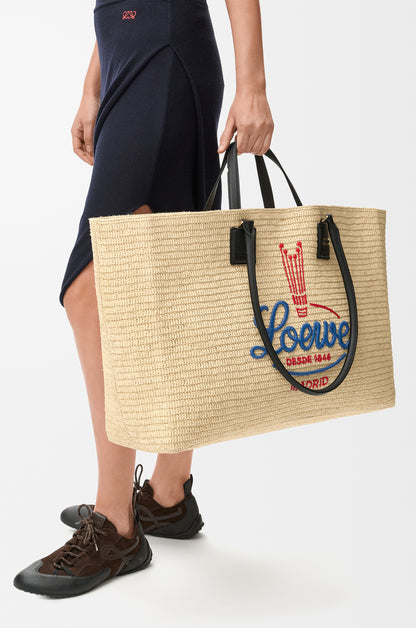 Loewe XL Verano tote in raffia