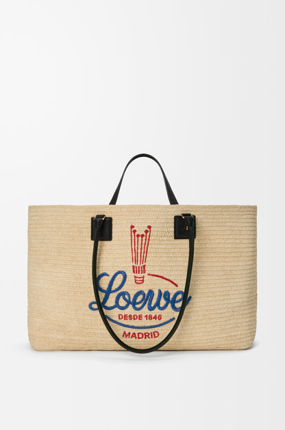 Loewe XL Verano tote in raffia
