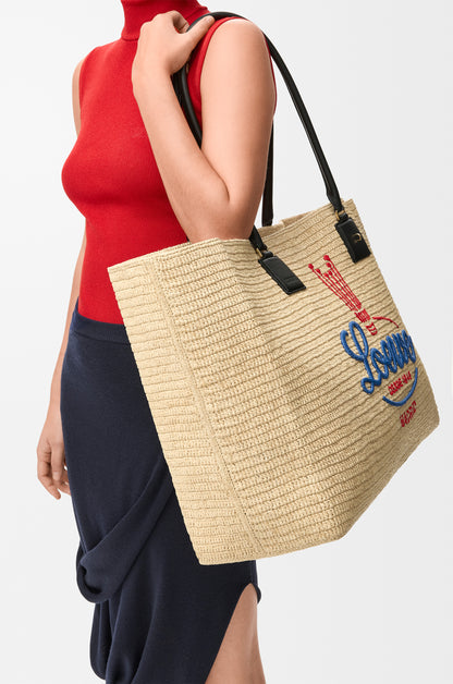 Loewe XL Verano tote in raffia