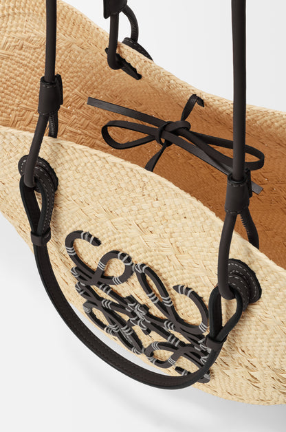 Loewe Medium Anagram Basket bag in iraca palm and calfskin
