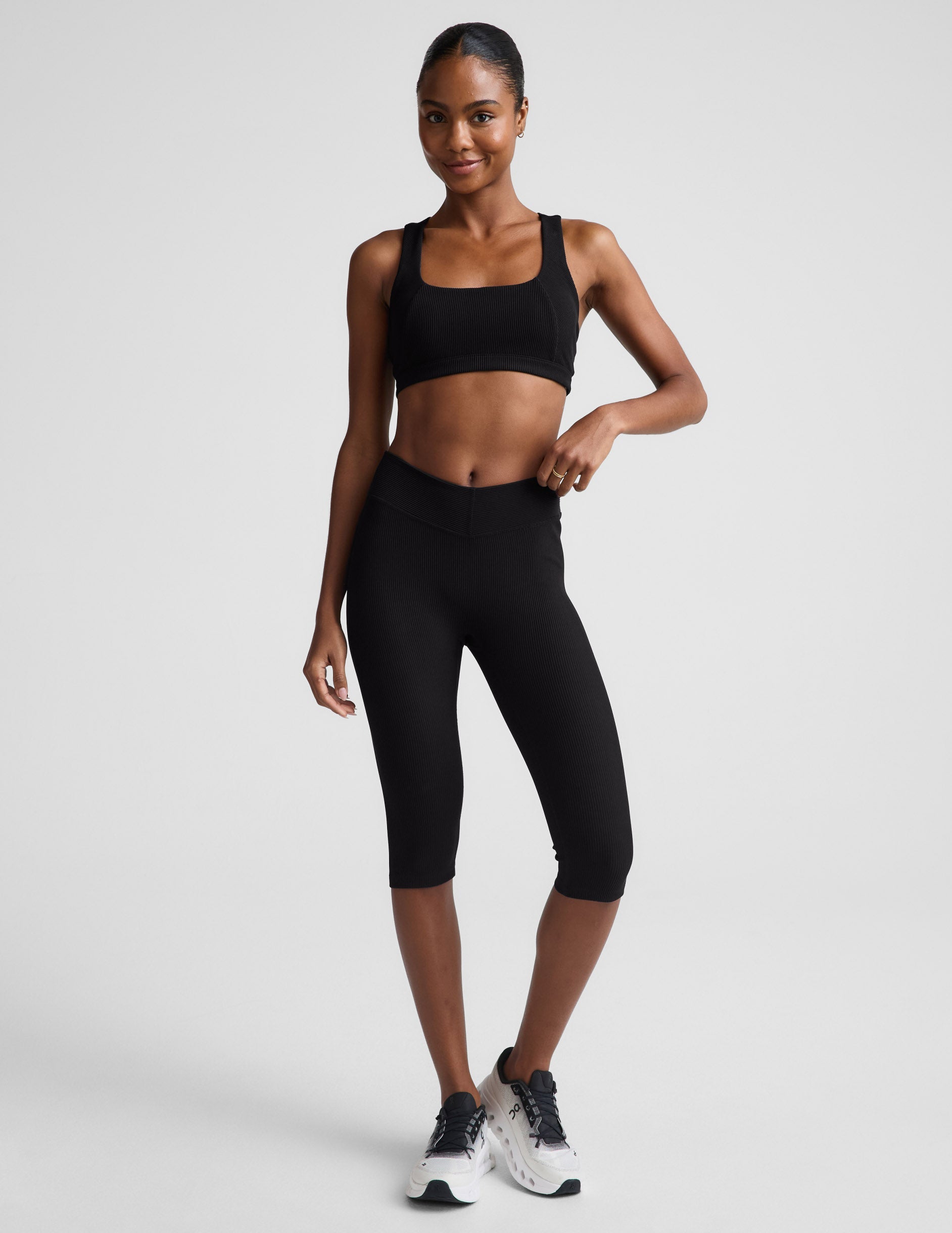 Beyond Yoga Impulse Ribbed VWaist Pedal Pusher Legging Women's