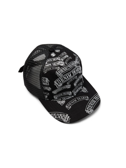 Denim Tears DT Stamp Pattern Trucker Hat Black