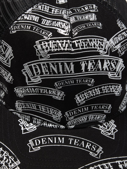 Denim Tears DT Stamp Pattern Trucker Hat Black