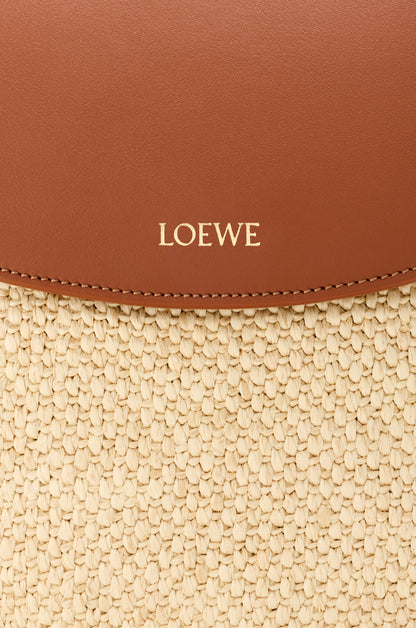Loewe Medium Pescador bag in raffia and calfskin