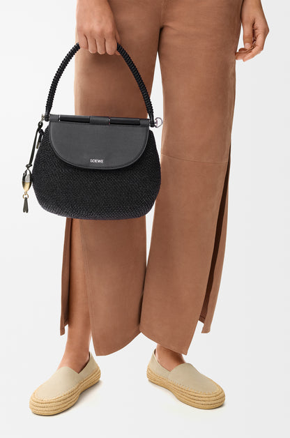 Loewe Medium Pescador bag in raffia and calfskin