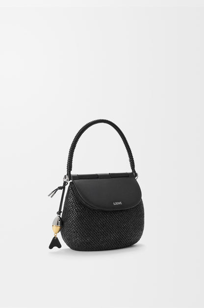 Loewe Medium Pescador bag in raffia and calfskin