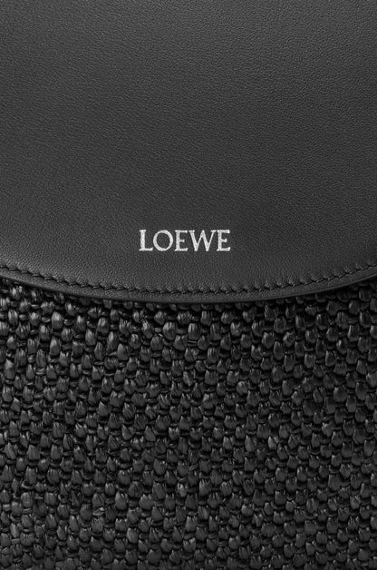 Loewe Medium Pescador bag in raffia and calfskin