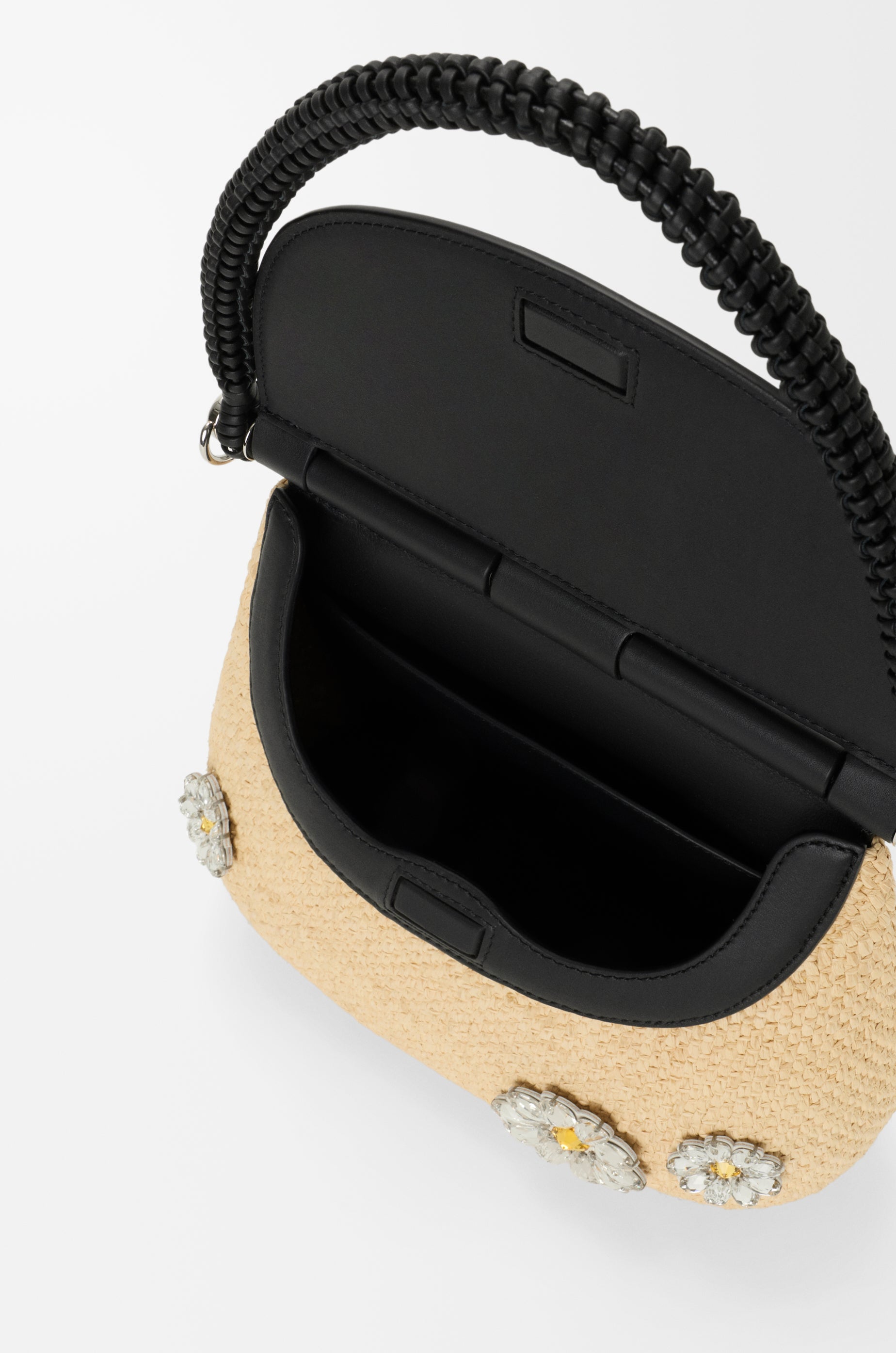 Loewe Medium Pescador bag in raffia and calfskin