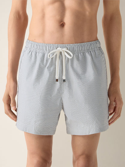 Zegna Striped Swim Trunks
